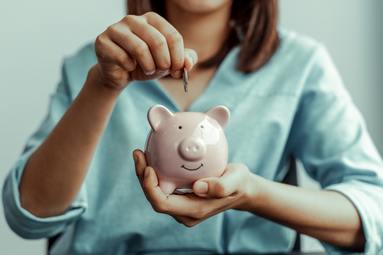 Piggy bank representing saving as a foundational personal finance principle